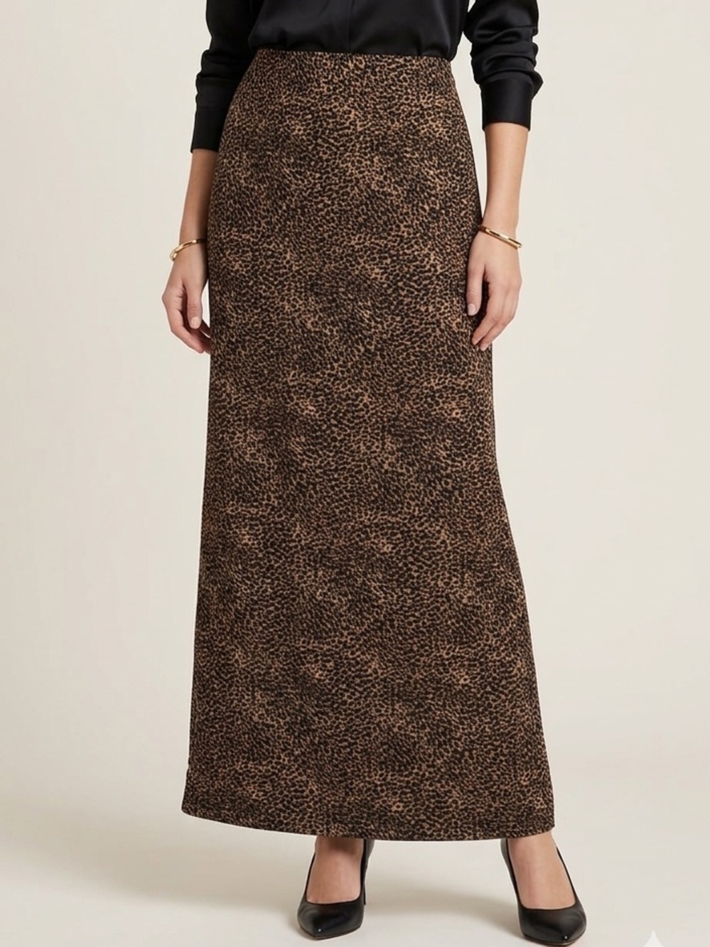 JM Collection Leopard Print Maxi Skirt — NWT